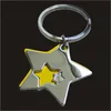 Hot new products couple single star shape metal key ring keychain