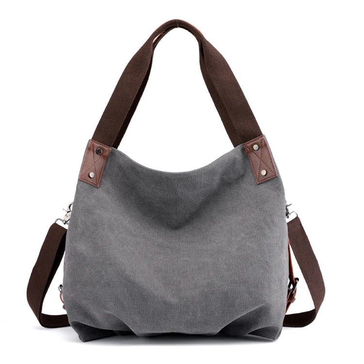 big size canvas shoulder bag handbag womens ladies vintage