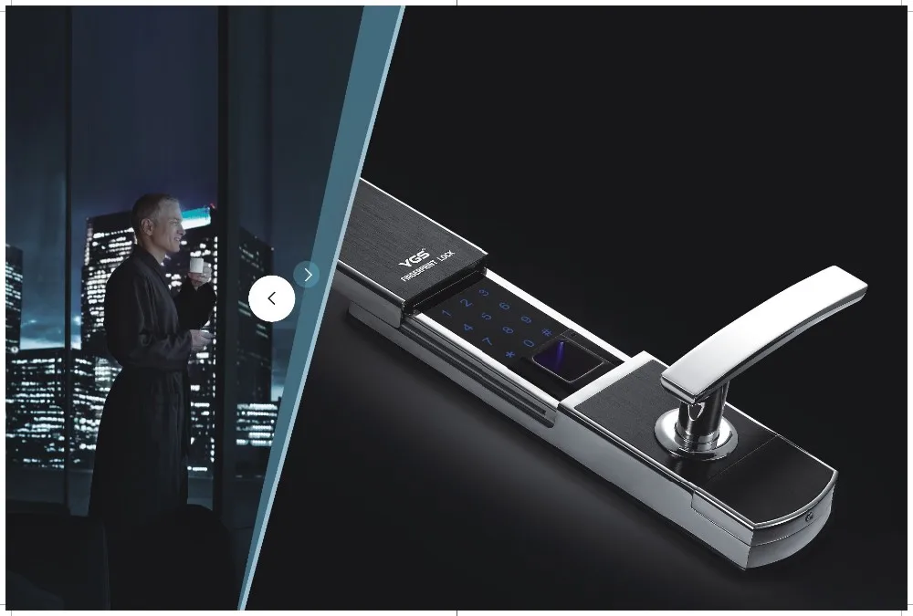 Ygs Digital Code Password Sliding Biometric High Security Fingerprint