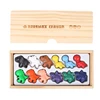 12 Colors wholesale kids baby colored marking Cute Dinosaurs Natural beeswax washable crayons with custom logo