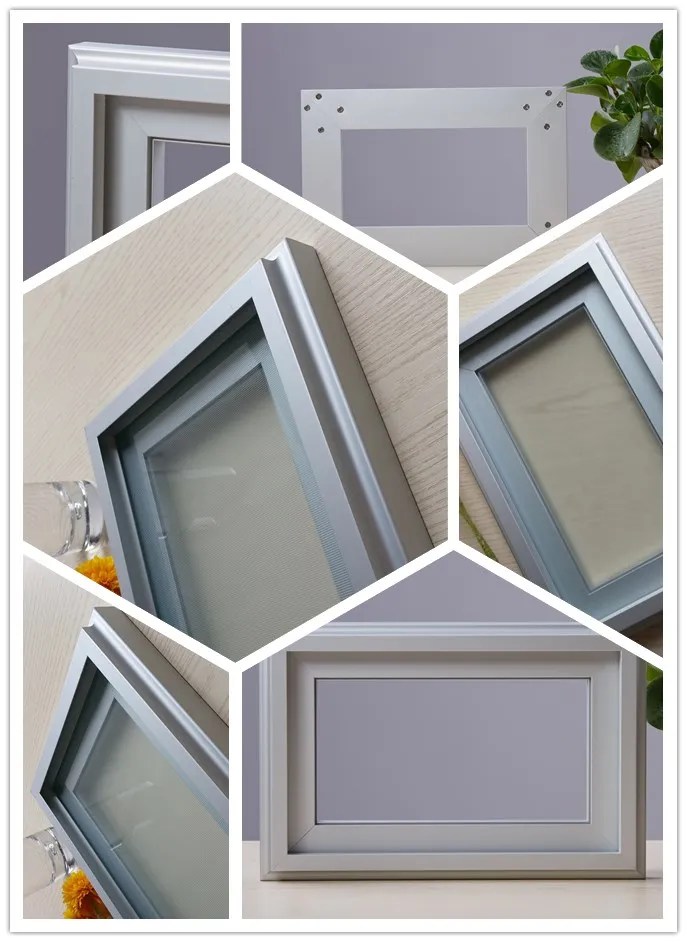 China Anodized Aluminum Frame Kitchen Cabinet Glass Doors wardrobe frame profiles for window and doors
