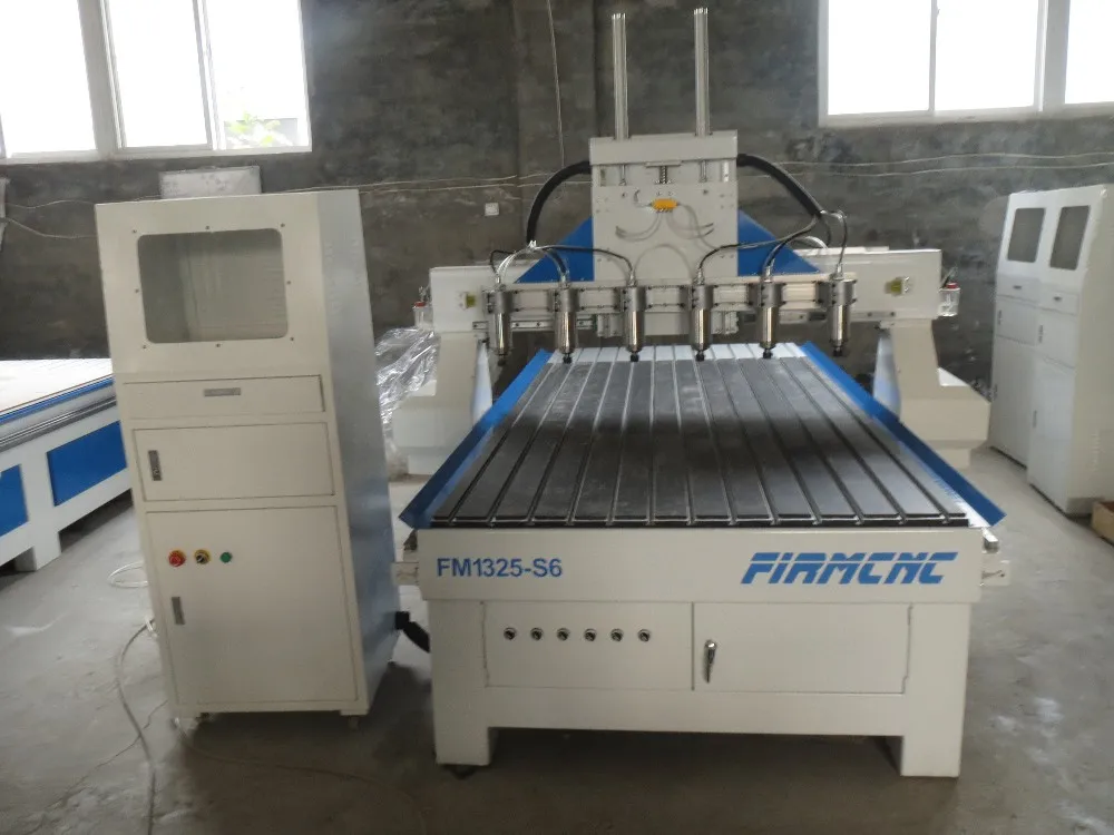 2016 Best selling product Jinan high speed multi head wood stair cnc router machine FM1325-S6