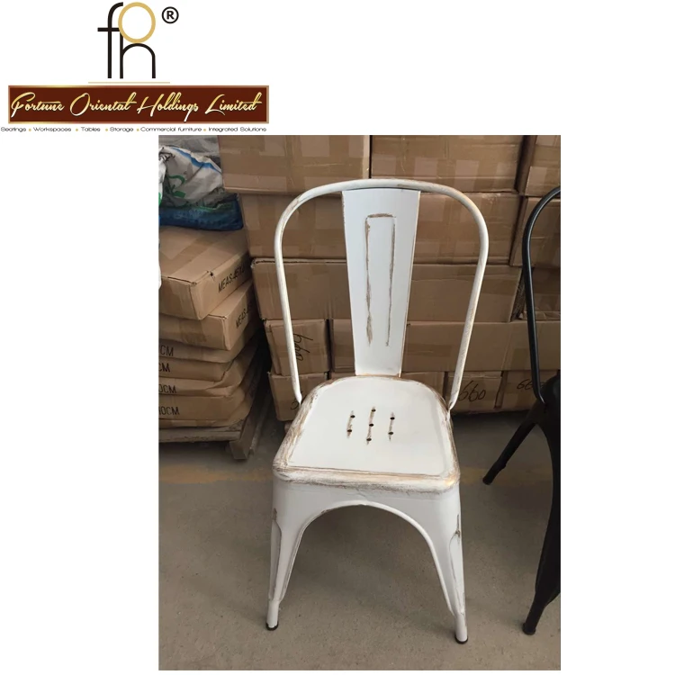 Rustic Restaurant Furniture Colorful Metal Restaurant Chairs For