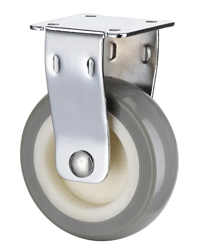 中山龙峰顶板 75毫米 pu 固定家具脚轮和轮子