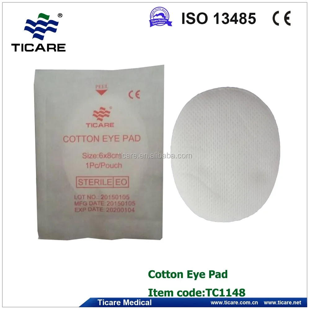 Oval Sterile Gauze Eye Pad Surgical Cotton Filled Non Woven Eye Pads