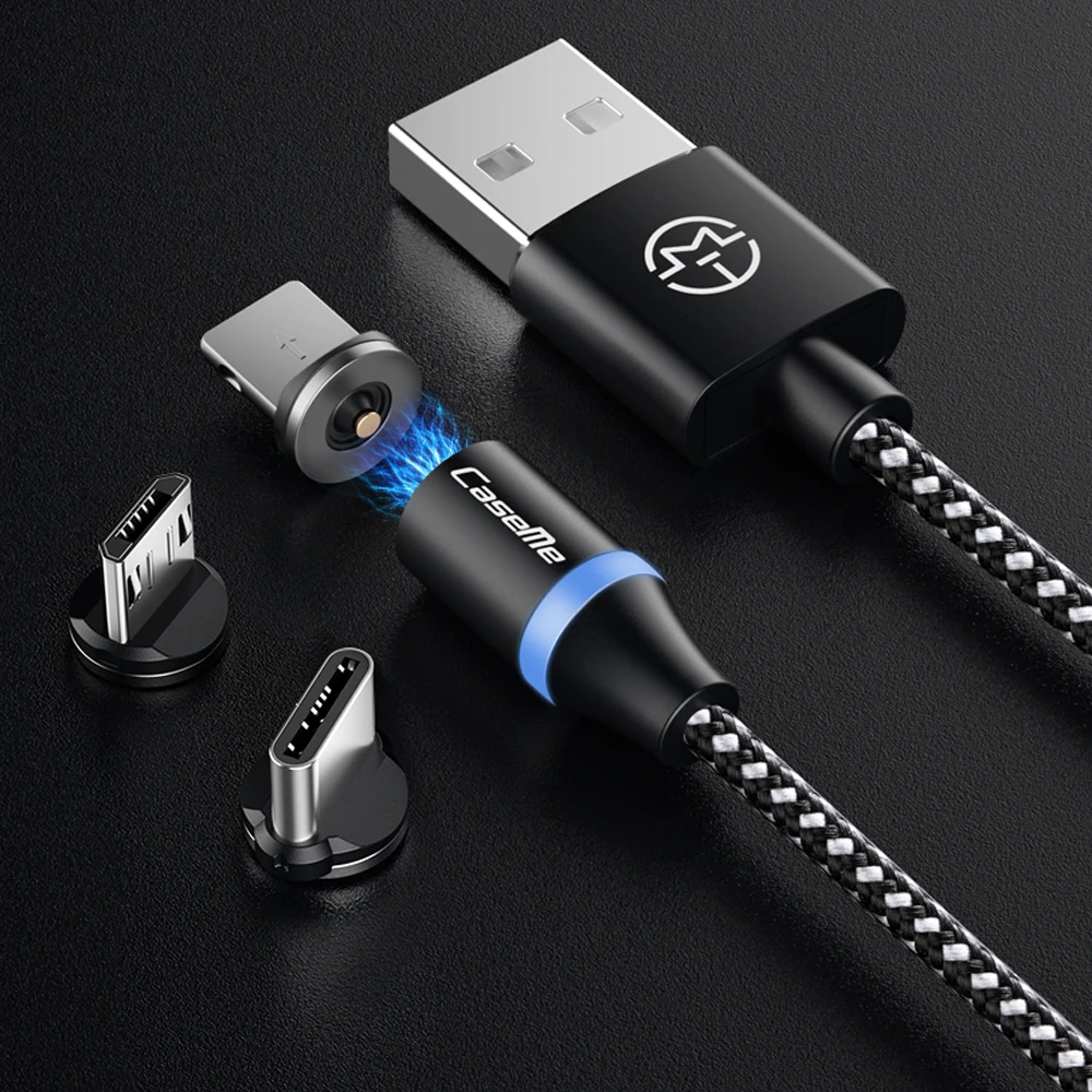 CASEME 1M Custom Logo Magnetic Android Type C Micro USB Charging Cable For iPhone Charger Cable Wire - ANKUX.COM