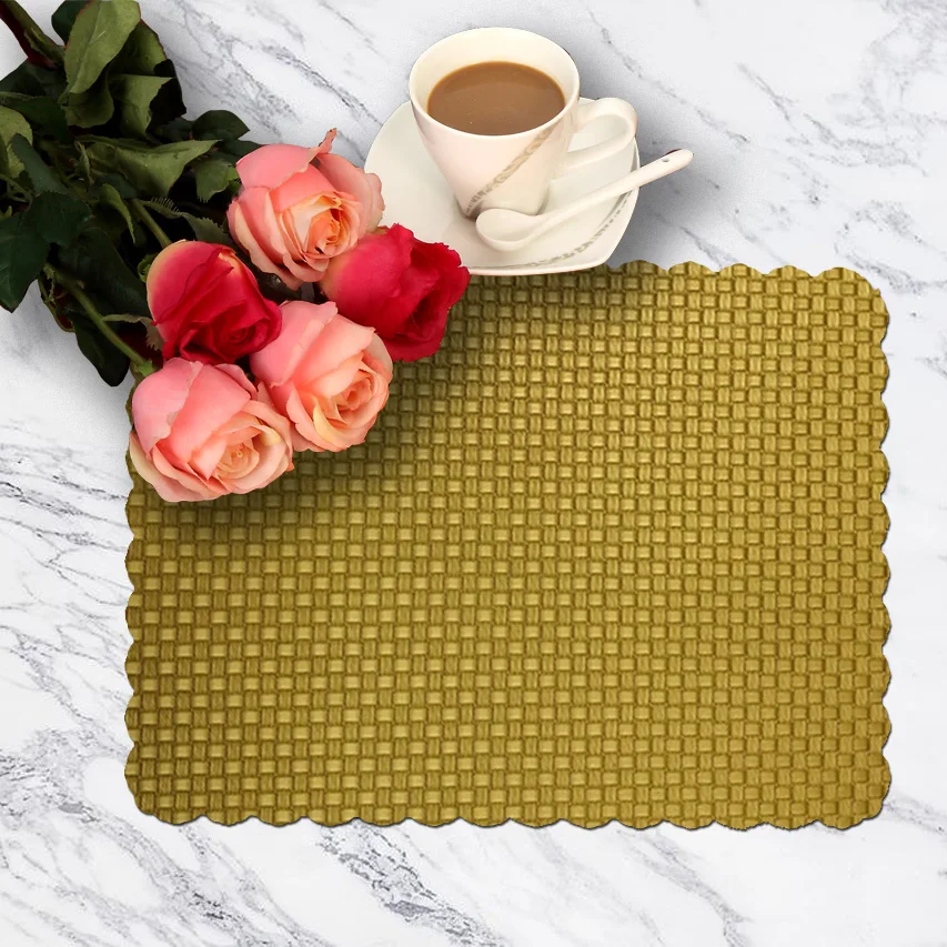 30*43cm Pvc Custom Vinyl Placemat Luxury,3d Hologram Placemat Cork