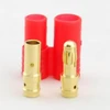 plug banana 2.0mm to 4.0mm with red housing copper gold plated over nickle pins banana plug and adapter 4mm hifi banana plug