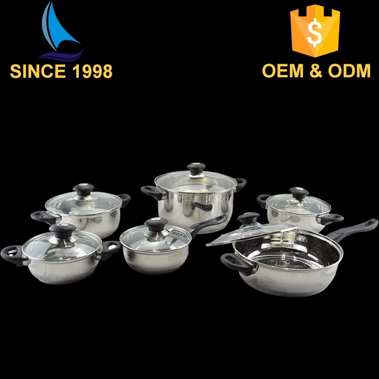 Cheapest 12pcs Palm Restaurant Cookware Bakelite Handle And Knob