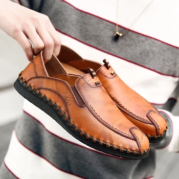 mens soft leather loafers