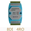 8DI4RO Remote IO data acquisition module 8 road digital input 4 road relay isolated output module MODBUS RTU communication RS485