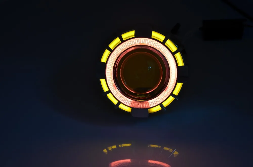 Dao 3.0inch Double Angel Eyes Hid Xenon Projector Lens Kit H1 Bulb Hi