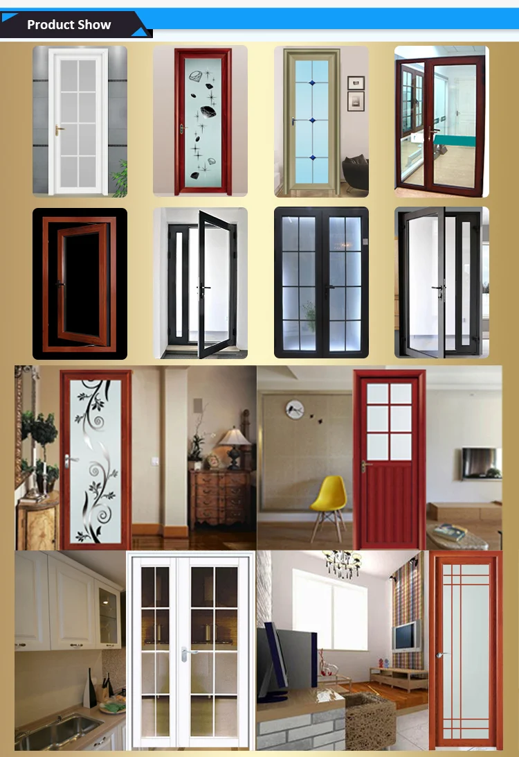 High Quality Home Tempered Interior Single French Door Thermal Break Aluminum Casement Windows With Built In Blinds