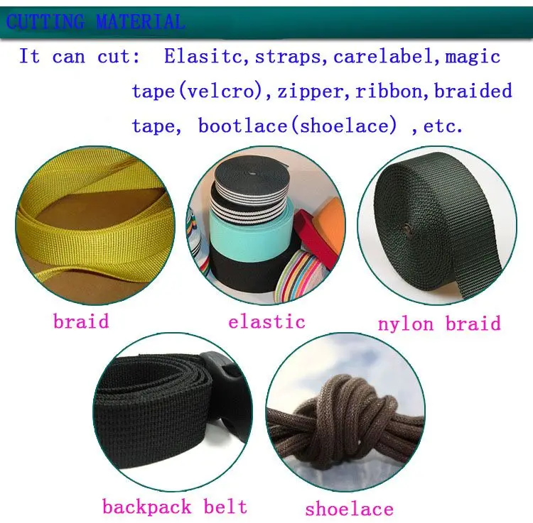 Automatic label cutting machine with woven label trademark cutting machine satin silk ribbon slitter