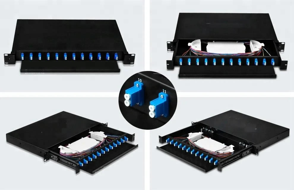 fttx 19英寸 lc 双工光纤塑料 12 芯 odf