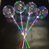 Amazon 18 Inch High Quality Transparent Bobo Wedding Party Decoration LED Light Balloons