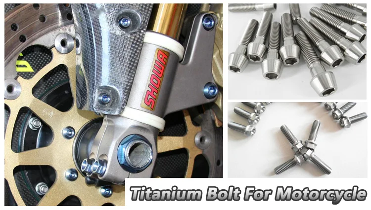 DIN912 M5 M6 M8 Allen Key Head Bolt Titanium Hex Socket Screw Bolt GR5 Bolts Lihua Black Bicycle Frame Accessories Colorful LHTI