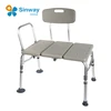 Plastic Knock Down Bariatric Transfer Bath Bench With Adjustable Backrest