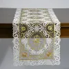 New design decoration polyester table runner with trim lace