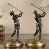 Resin golf statues bronze golf figurines