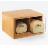 bamboo bread food container with acrylic drawer sets