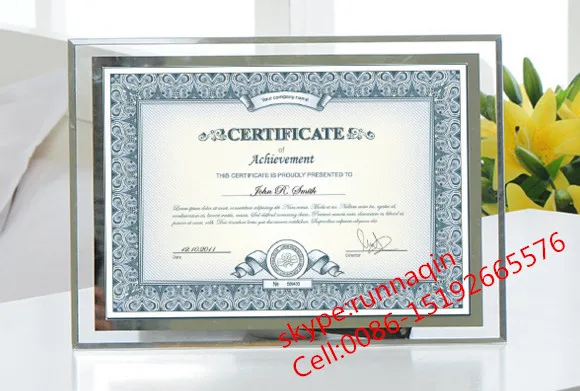 Glass A4 Certificate Poster Photo Picture Frame Wholesale For