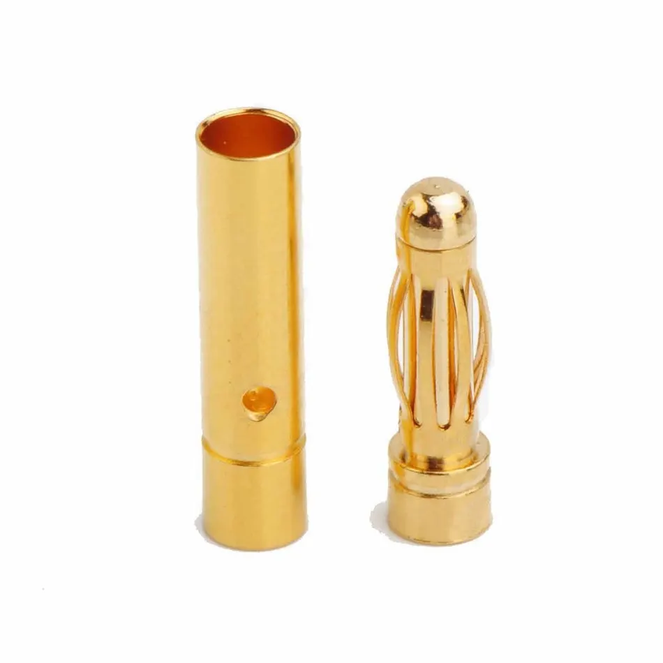 10pair lot 2 0mm 2mm 2 0 Gold Bullet Connector banana plug for Lipo RC battery