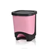 Best selling pink black ABS PP plastic strong base pedal bin