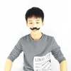 Party Synthetic Fiber Black Artificial Man with Mustache