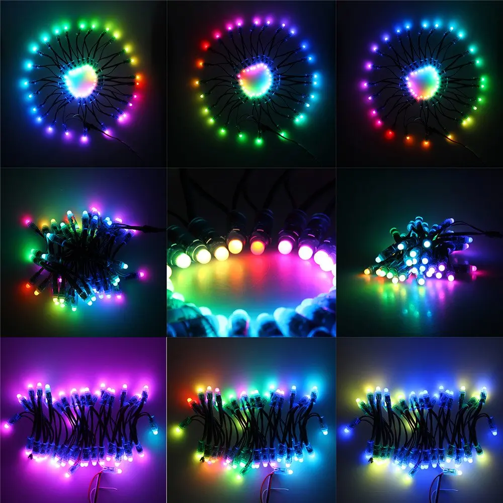 Addressable Christmas Full Color Rgb F8 12mm 12v Led Pixel Light For