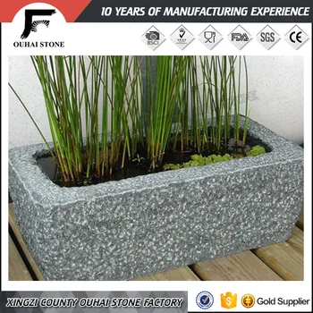 Rectangular Cuboid Shape Slate Stone Material Outdoors Plant Pots Rectangular Cuboid Shape Slate Stone Material Outdoors Plant Pots