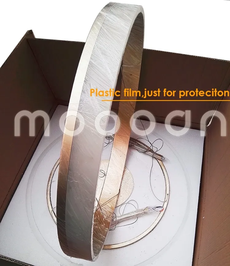 Modern Luxury gold Aluminum circle LED Pendant selfie ring light for living room