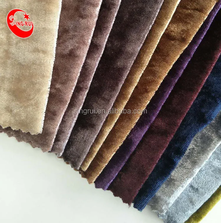 Retro And Nobel Style Upholstery Fabric Crush Silk Velvet Fabric For Sofa