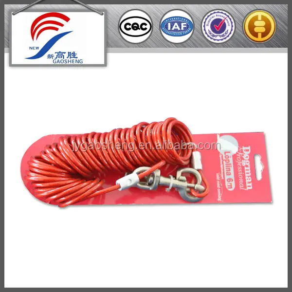Retractable Red Pvc Wire Rope For Dog Tie Out Buy Dog Tie Out