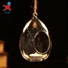 hanging tear drop glass votive candle holders