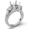 2SHE Classic 925 silver ring settings without stones