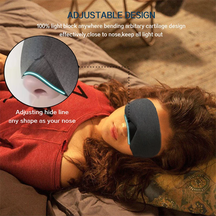 Custom High Quality Luxury Portable Sleep Mask Memory Foam 3d Large Eye Cavities Eye Mask Buy