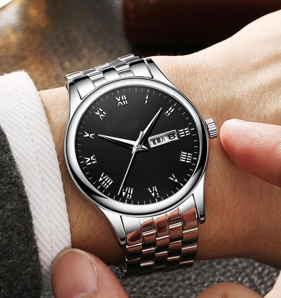 建立你自己的品牌手表定制你的标志男士奢华手表手腕男性手表玫瑰金