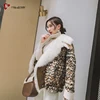 Luxury Style Ladies Winter Leather and Fur Coat Leather Fur Coat