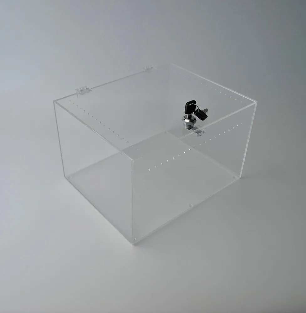 High Quality Acrylic Reptile Display Cases With Lid,Customized Storage