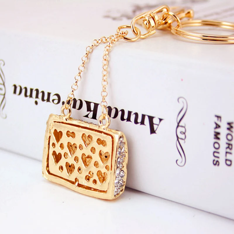 Amazon Hot Sale Crystal Handbag Keychains Charms Pendant Key Rings Mini