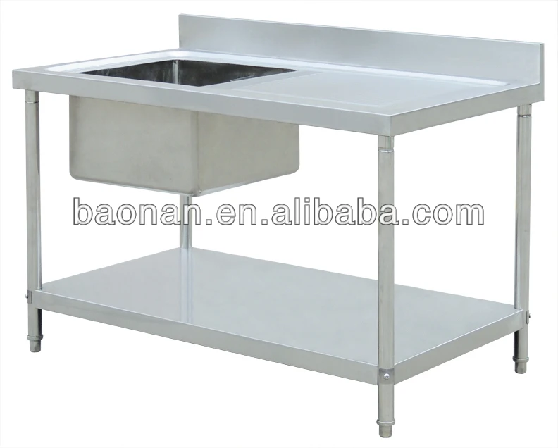 Stainless Steel Sink Table/stainless Steel Table With Sink Bns35 Buy