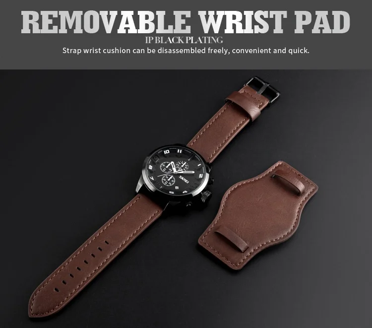 Simple Design Skmei Genuine Leather Watches Men Wrist Waterproof - Buy ...
