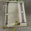 Scroll Customized Antique Luxury Box Wedding Invitations Card