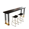 INS style nordic custom cafe table strip bistro metal high bar table
