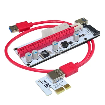 Pci E Riser Usb To Mini Pcie Cable Bitcoin Asic Miner Usb Hub Buy Usb 3 0 Pci E 1x To 16x Powered Extender Riser Card Usb Card Adapter Card For - 