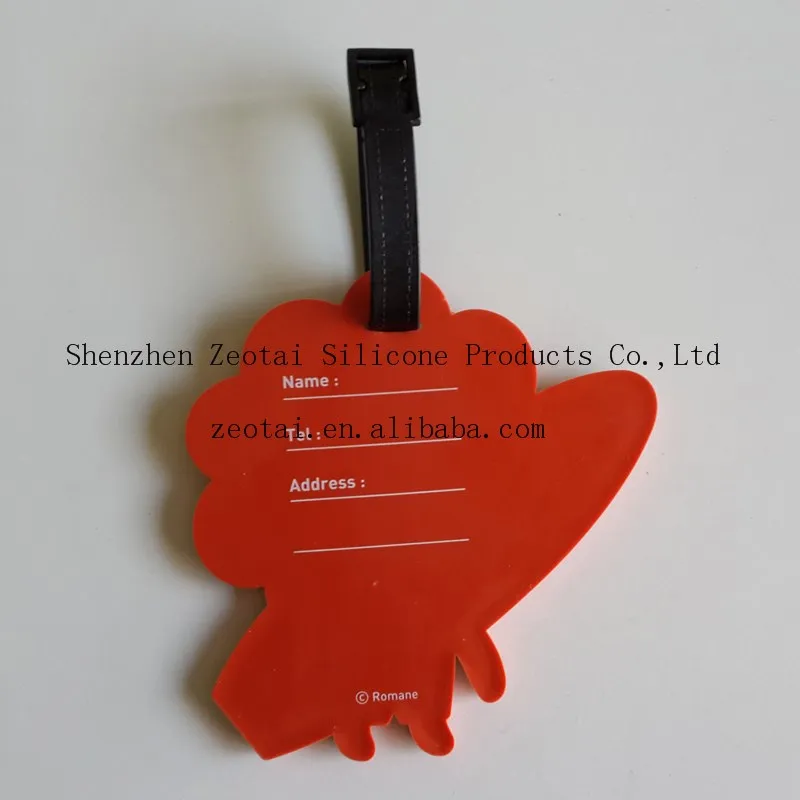 Custom Logo Bulk Luggage Tags/silicone Rubber Embossed Logo Luggage