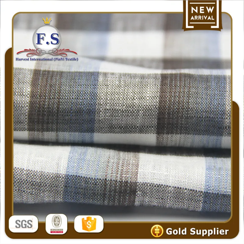Oem Service Plaid Pure Linen Fabric For Shirt Buy Linen Fabric For