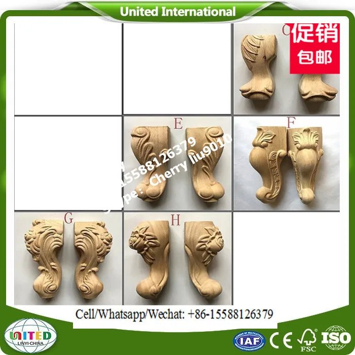 Furniture Parts Wood Carved Furniture Table Chair BedFoot Legs