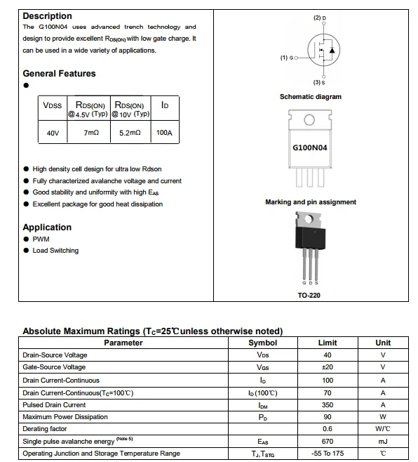 Stp90nf03l Substitute Transistor To220 100a 40v Power Mosfet Buy